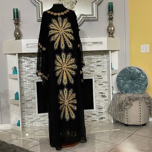 Henna Party Arabian Farasha Maxi Dress